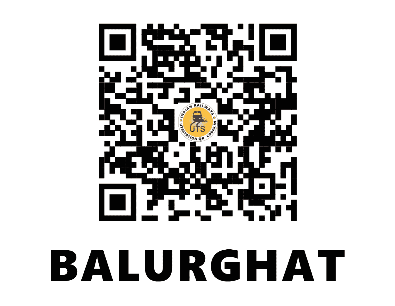 UTS QR Code for BALURGHAT - BLGT (NF - WEST BENGAL)